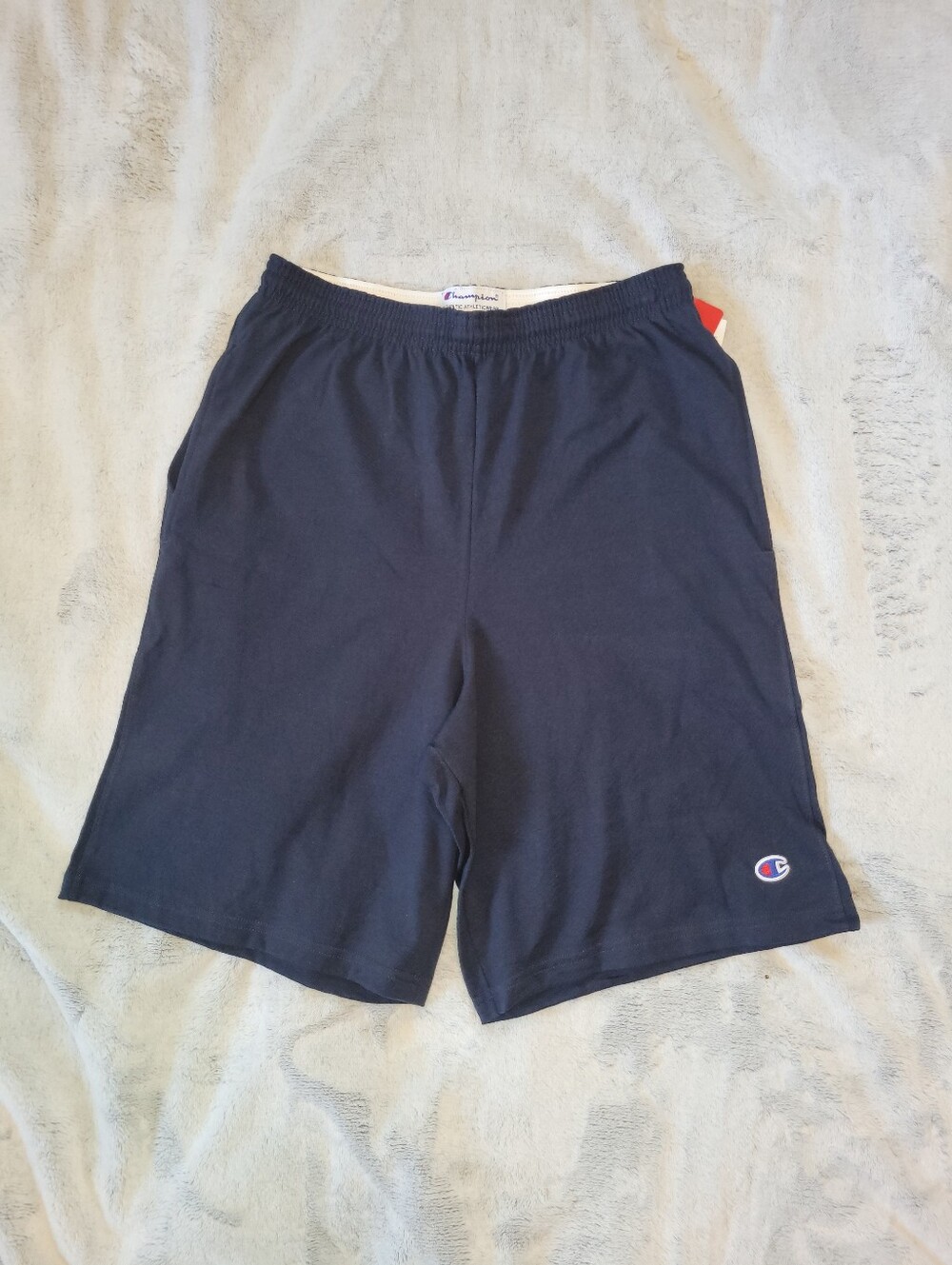 Champion Mens Small Surf The Web Jersey Shorts Blue 100% Cotton Style #85653